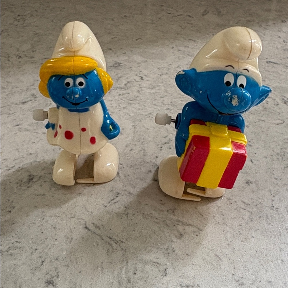 1978-1980’s Lot SMURFS Schleich PEYO figures, Mushroom hut, ERTL cars, teacup - Picture 4 of 16